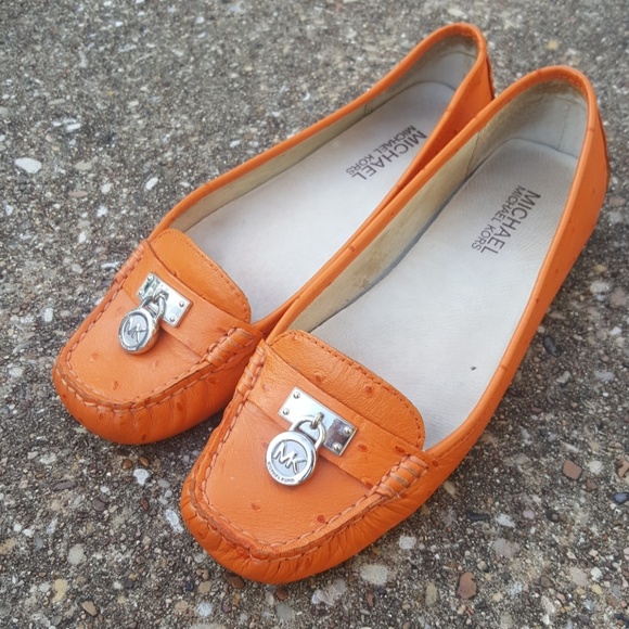 michael kors loafers orange